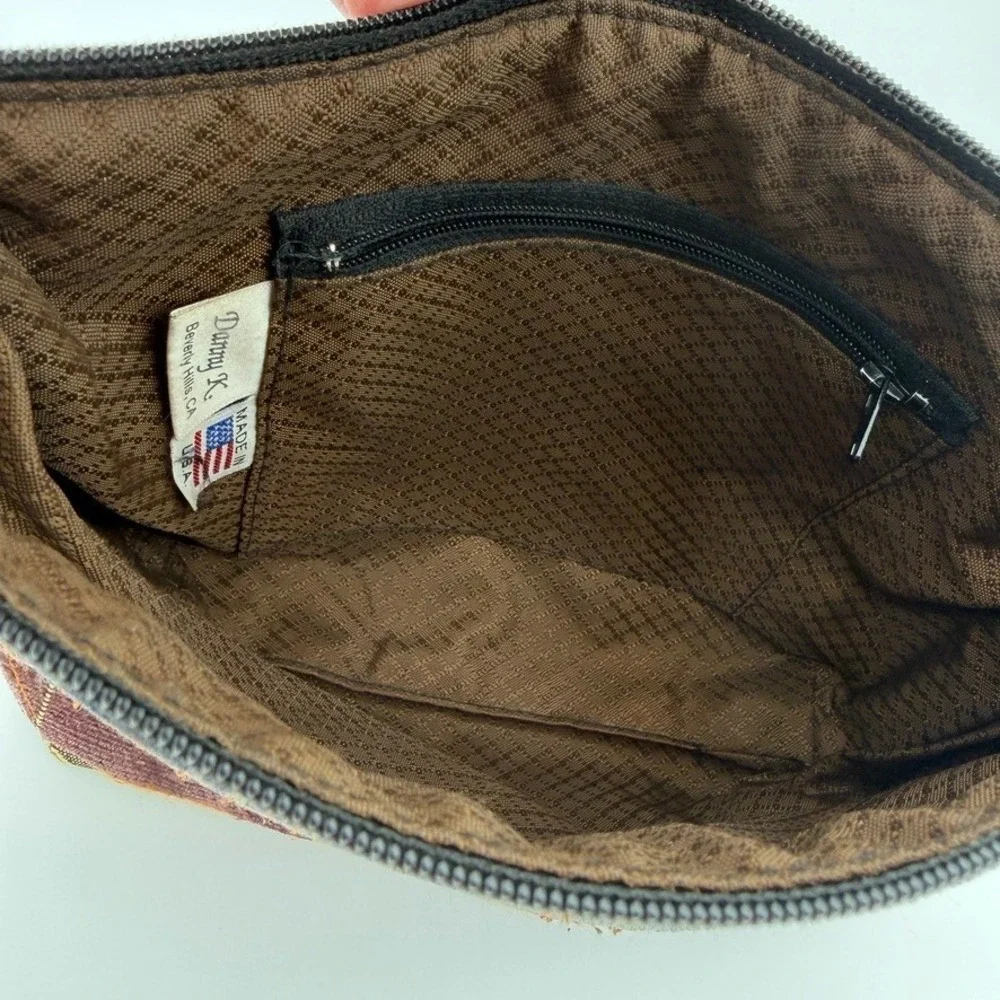 Vintage Tapestry Cosmetic Bag Pouch Embroidered Zippered Organizer‎